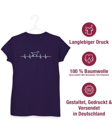Shirtracer Women's Shirt - Heartbeat Dog Gift for Dog Owners - Purple XL - Buy Online on GoSupps.com