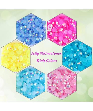 FULZTEY 19200Pcs Flatback Jelly Rhinestones Kit - Mixed Color AB Crystal Gem Stones for Nail Art, Crafts, Tumblers & Jewelry DIY - Buy Online on GoSupps.com