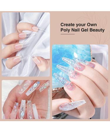 Clear Poly Nail Gel Aubss 60g - Extension Gel for Nail Beauty | Builder Gel for Trendy Nail Art Design - Salon Quality DIY at Home - Buy Online on GoSupps.com