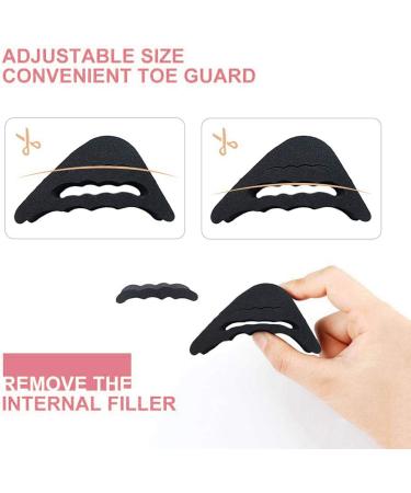 Adjustable Toe Filler Inserts 4 Pack - Forefoot Sponge Shoe Cushion for Flats & Sneakers (Khaki & Black) - Buy Online on GoSupps.com
