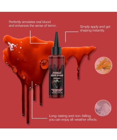 Holiday Blood Plasma Dropper | Faux Blood for Horror Makeup Cosplay & Parties | Dripping Shape Fake Blood 50ML x 2 - Buy Online on GoSupps.com