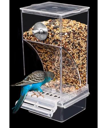 Automatic Bird Feeder,No Mess Bird Feeder,Bird Cage Feeder Bird Cage Accessories for Parakeet Canary Cockatiel Finch
