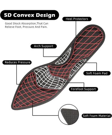 4 Pairs High Heel Insoles - Breathable Shoe Pads for Women - Foot Cushion Inserts for Foot Pain, Arch Pain, Heel Sore - Comfort Sponge Inserts for Loose Shoes - 4 Tip Designs - 10.03 Inch Boot Inserts - Buy Online on GoSupps.com