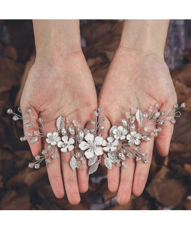 Unicra Silver Bride Wedding Hair Vine - Rhinestone Bridal Hair Piece - Buy Online on GoSupps.com