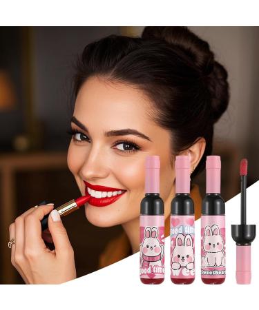  Fmzrbnih Lip Gloss Set Lip Gloss for Women | 3-Color Pigmented Lip Stain Set Non-Stick Cup Long-Lasting Daily Makeup for Mother's Day Christmas etc. - Buy Online on GoSupps.com
