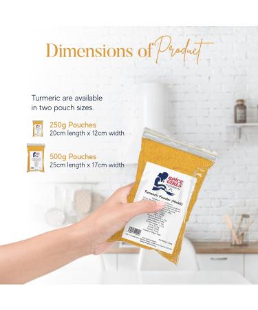 Organic Turmeric Powder - 250g Resealable Pouch | Premium Indian Spice for Culinary Creations - Buy Online on GoSupps.com