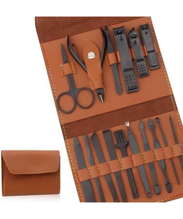 TONECY 16 in 1 Nail Cutter Professional Stainless Steel Scissors Grooming kit Art Cuticle Utility Tools Nail Clipper Manicure Set(Gray) - Buy Online on GoSupps.com