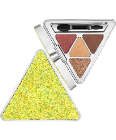 Eye Shadow Palette Makeup - 4 Colors Blendable Bright Makeup Palette Professional Eye Shades Cosmetics - Waterproof Pigment Eye Shadow Pallete Glitter Makeup Palette Colorful Eyeshadow Littryee F402#Orange - Buy Online on GoSupps.com