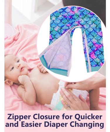 UV Protection Baby Girl Swimsuit with Sun Hat | Fish Scales Green | 0-3 Years - Buy Online on GoSupps.com