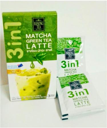 Ranong Tea 3 in 1 Matcha Green Tea Latte Instant Thai Mix (7 Sachets, 161g) - Buy Online on GoSupps.com