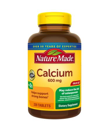 Nature Made Calcium with Vitamin D3 600 mg 220 Tablets