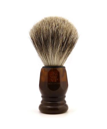 Shaving brush Royal VP - with badger hair in finest quality - synthetic resin handle havana