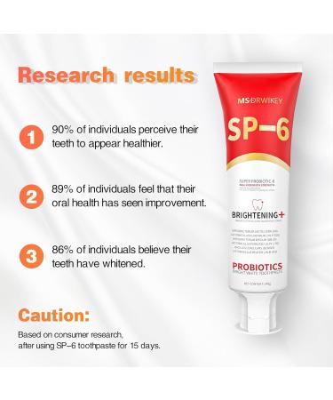 MSDRWIKEY Probiotic Whitening Toothpaste - 6 Probiotics for Fresh Breath & Bright Smile | 4.9oz (2) - Shop Internationally - Buy Online on GoSupps.com