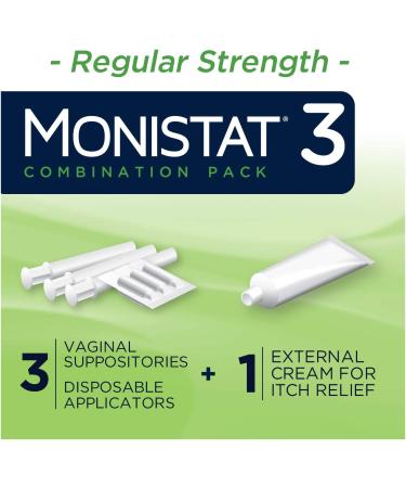 Monistat 3-Day Yeast Infection Treatment Set: Suppositories + Itch Relief Cream - Buy Online on GoSupps.com