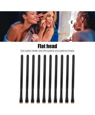 10pcs Flat Brushes Professional Ultra Thin Soft Bristles Brow Liner Concealer Brush Eye Makeup Tool for Women Girls - Buy Online on GoSupps.com