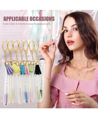 Eyelash Brush Tube with Keychain | Eyelash Diamond Empty Mascara Wand Tube Eyelash Brush - Eyebrow Applicator Lash Extension Supplies for Women Pengzi - Buy Online on GoSupps.com
