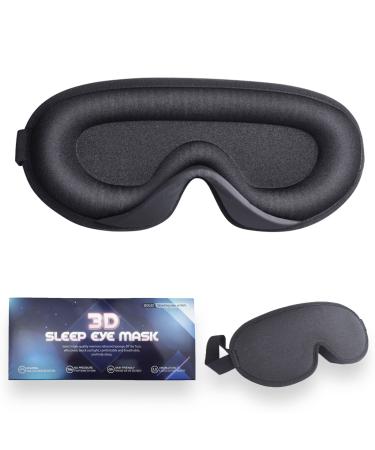 3D Sleep Mask for Men Women Upgraded 3D Contoured Cup Eye mask Blindfold 100% Block Out Light with Adjustable Strap Breathable & Soft for Sleeping Yoga Traveling - Buy Online on GoSupps.com
