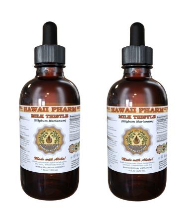 Milk Thistle Liquid Extract Organic Milk Thistle (Silybum marianum) Tincture Supplement 2x4 oz