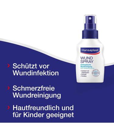 Hansaplast Wundspray 4er Set (50 ml) - Antiseptic Wound Cleaning Spray Protects Against Infections Skin-Friendly & Colorless - Buy Online on GoSupps.com