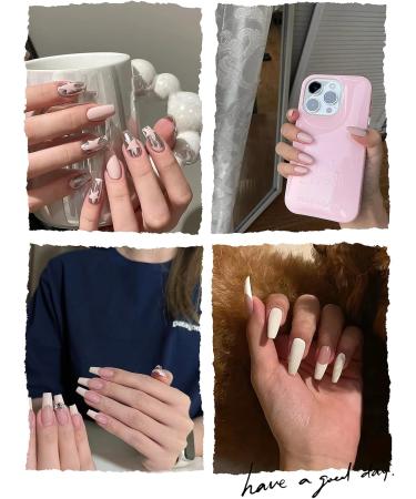 French Manicure Nail Polish Kit Gorvalin White and Pink Gel Nail Polish Nail Stamper Nail Art Brush French Manicure Tool Home DIY Nail Salon pink & white - Buy Online on GoSupps.com