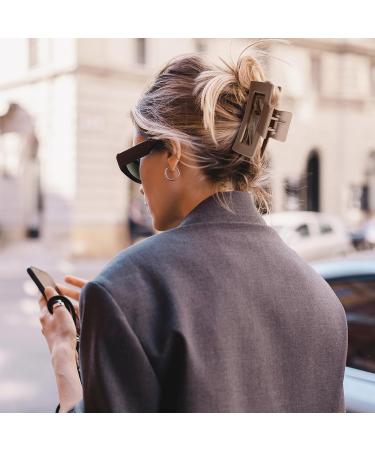 Buy Lolalet 10-Piece Large Hair Clips Slip-Resistant 8cm Jaw Clips for Thick Hair | Stylish Hair Accessories for Women & Girls (Pattern E) - Buy Online on GoSupps.com