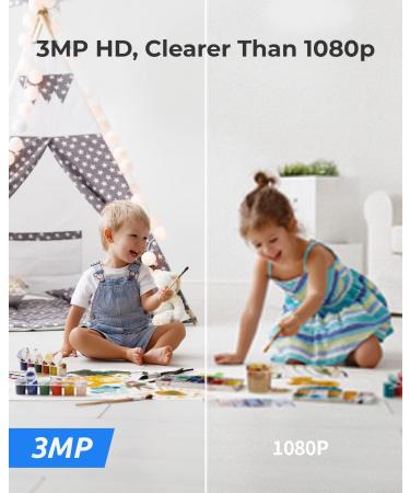 REOLINK Home Security Camera System 3MP HD Plug-in Indoor WiFi Camera Pan Tilt Pet Camera Baby Monitor Night Vision 2 Way Audio Smart Human/Pet Detection Local SD Card Storage E1(2 Pack) 2 Pack Indoor Cam - Buy Online on GoSupps.com