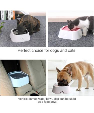 Non Spill Dog Water Bowl 1.5L Anti-Choking Splash-Free Pet Bowl - Grey - Buy Online on GoSupps.com