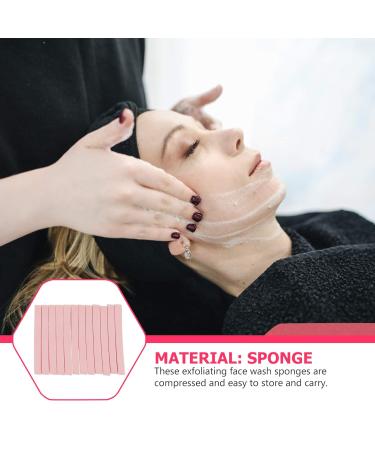 Lurrose 120 Compressed Face Sponges - Pink Cellulose Makeup Remover Pads for Gentle Peeling & Facial Cleansing | Perfect Scrubber for Women & Girls - Buy Online on GoSupps.com