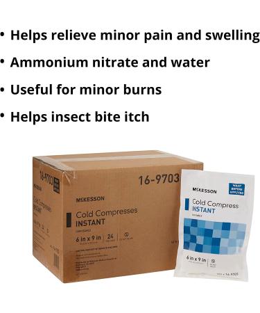 McKesson Disposable Cold Compress Instant Cold Pack 6x9 - 1 Count, 24 Packs - Buy Online on GoSupps.com