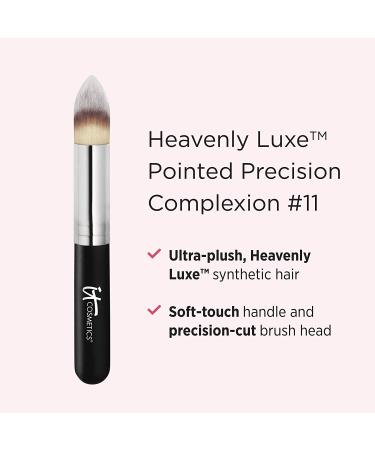 IT Cosmetics Heavenly Luxe Pointed Precision Complexion Brush #11 - for Cream & Powder Makeup - Pro-Hygienic Bristles - Buy Online on GoSupps.com