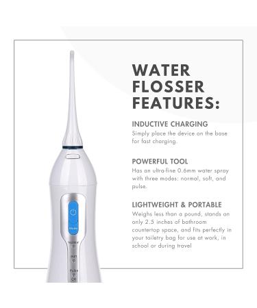 ToiletTree Oral Irrigator by Poseidon - Portable Cordless Water Flosser with Charging Cradle - White | Best International Shipping - Buy Online on GoSupps.com