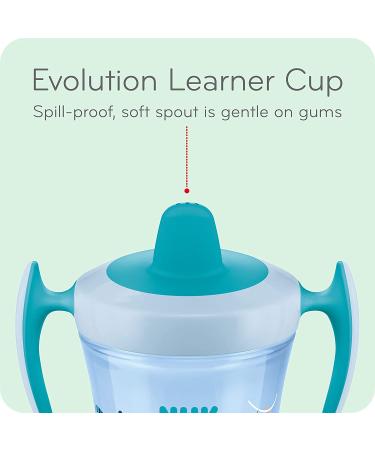 NUK Evolution Soft Spout Cup - 8 oz (240 ml) | 2 Pack | 6+ Months - Buy Online on GoSupps.com