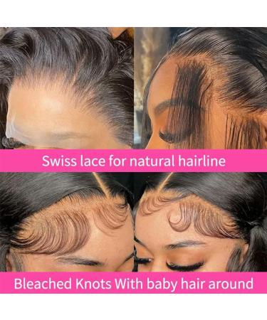 Maxine 34 Inch Human Hair Lace Front Wig | HD Transparent 13x6 Frontal | Brazilian Straight Wave | Glueless Pre Plucked with Baby Hair | 180% Density - Buy Online on GoSupps.com