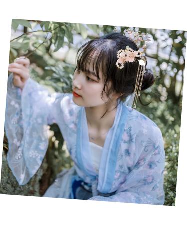 FRCOLOR Accessories comb bride hair hanfu hair chinese hairpin wedding headwear flower tassel hairpins flower headpiece hanfu hair accessories for bride classical metal pair Comb - Buy Online on GoSupps.com