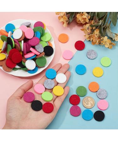 Pandahall 120-Piece Essential Oil Fiber Pads - 22.5mm Round Aromatherapy Refill Pads for Necklace Bracelet Car - 12 Colors - Buy Online on GoSupps.com
