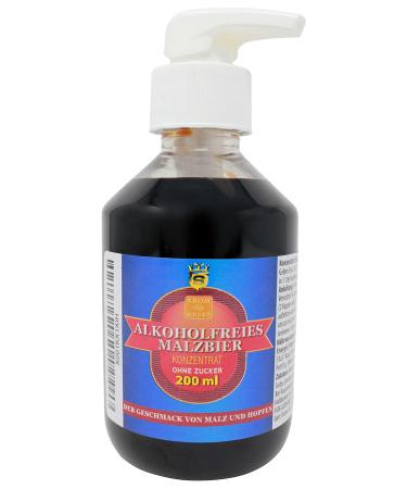 Alcohol-free malt beer concentrate 200 ml results in 100 l carbonated water |For water bubblers |Without sugar |zero calories |Highly concentrated aroma 1: 500 |+ Free dosing dispenser