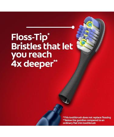 Colgate Keep Soft Manual Toothbrush for Adults with 2 Floss-Tip Brush Heads - Navy Starter Kit - Buy Online on GoSupps.com
