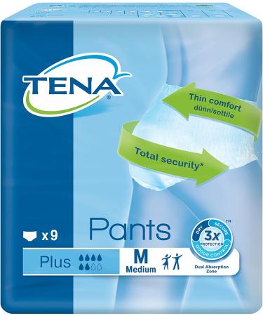 Tena Pants Plus - Extra Absorbent Incontinence Pants for Medium to Strong Bladder Weakness | Discreet & Comfortable | 4 Pack (36 Pants) - Buy Online on GoSupps.com