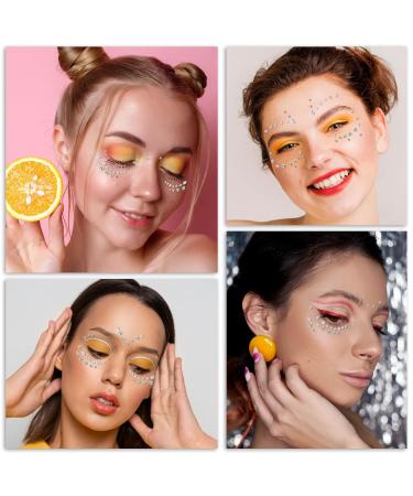 6 Sheets Self-Adhesive Face Gems & Rhinestones for Makeup | DIY Festival Eye Jewelry Stickers - Buy Online on GoSupps.com
