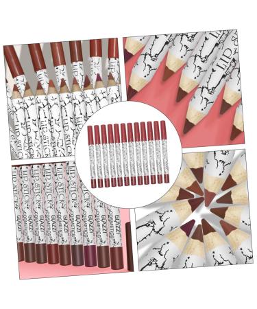 MAGICLULU 12pcs Waterproof Lip Liner & Lipstick Set | Makeup Accessories for Perfect Lip Contour - Buy Online on GoSupps.com