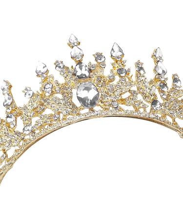 YYBD Baroque Bridal Crown - Princess Tiara for Wedding, Halloween Headpiece with Rhinestone and Crystal Accents - Buy Online on GoSupps.com