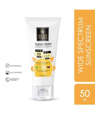 Good Vibes Wide Spectrum Sunscreen With Spf 30 (50 G) - Buy Online on GoSupps.com