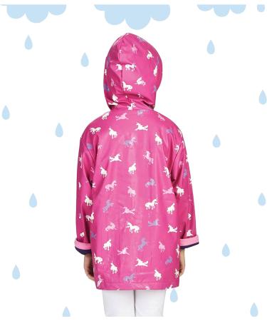 Hatley Girls' Colour Changing Unicorn Silhouettes Raincoat - Size 2 Years - Buy Online on GoSupps.com