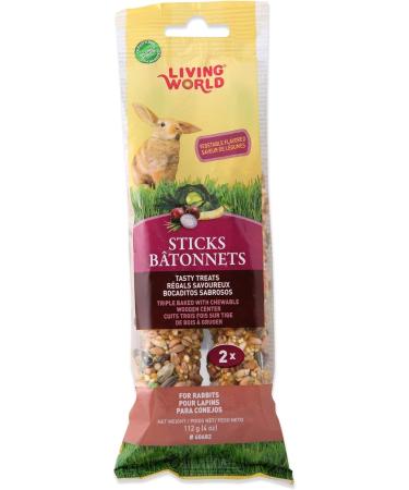 Living World Extrusion Rabbit Food (3-Pound) + Living World Rabbit Veggie Treat Sticks (4-Ounce) - Buy Online on GoSupps.com