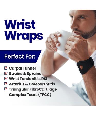 Compression Wrist Brace for TFCC Tears & Carpal Tunnel Pain Relief | Adjustable Support for Men & Women | Large Wrist Wrap for Gym & Daily Use - Buy Online on GoSupps.com
