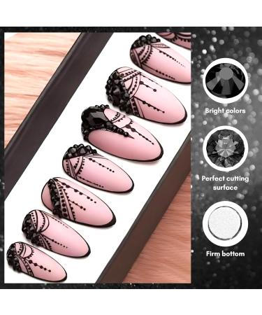 Makartt Black Crystal Nail Rhinestones - Flat Back Gems for DIY Crafts and Nail Art - Buy Online on GoSupps.com