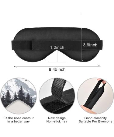Haskirky Light Blocking Eye Mask Breathable and Adjustable Adult Men and Women Travel on Business Trips Yoga Meditation Light Smooth Comfortable Eye Mask Office Deep Sleep Goodies Mountain and Fore - Buy Online on GoSupps.com