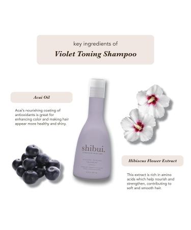 SHIBUI Violet Toning Shampoo with Acai Oil & Hibiscus - Neutralizes Brassiness for Blonde/Silver Hair | 33.8 Fl Oz - International Shipping Available - Buy Online on GoSupps.com