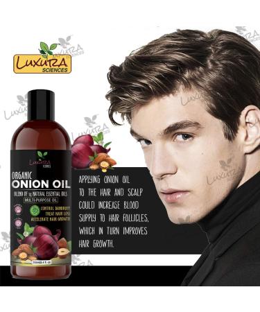 Luxura Sciences Onion Hair Oil - 100% Pure & Natural | 14 Essential Oils | 250ml - Boost Hair Growth & Nourishment - Buy Online on GoSupps.com