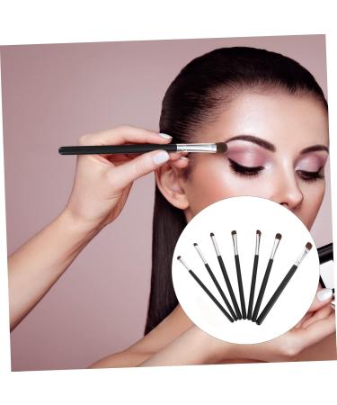 Healeved 7pcs Eyeshadow Daily Use Makeup Brush Horse Hair Concealer Brush Wood Black Lip Brush - Buy Online on GoSupps.com